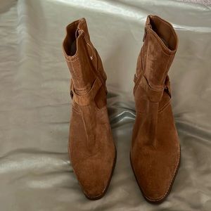 Michael Kors Goldie suede/leather ankle bootie